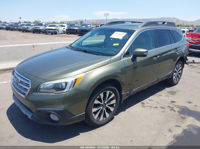 Vin: 4s4bsalc6f3256628, lot: 46127768, subaru outback 2.5i limited 20152