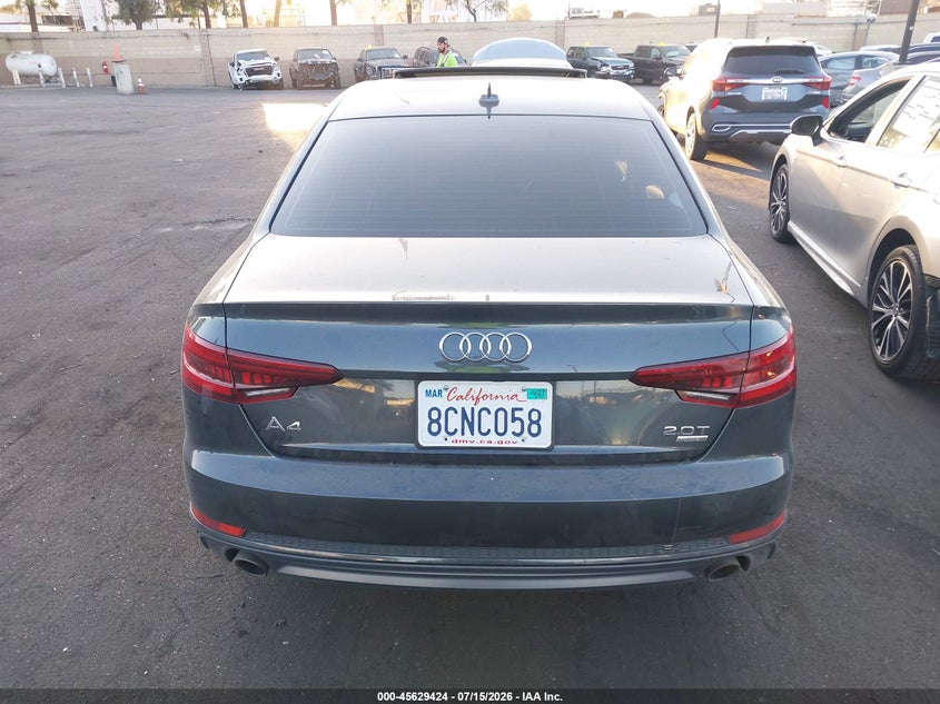2018 Audi A4 2.0T Tech Ultra Premium/2.0T Ultra Premium VIN: WAUKMAF41JA088790 Lot: 45629424