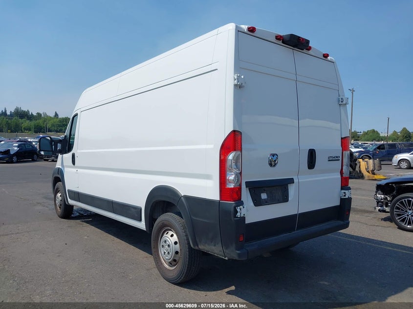Vin: 3c6lrvdg4pe577761, lot: 46128075, ram promaster 2500 high roof 159 wb 20233