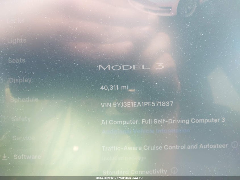 2023 Tesla Model 3 Rear-Wheel Drive VIN: 5YJ3E1EA1PF571837 Lot: 45629668