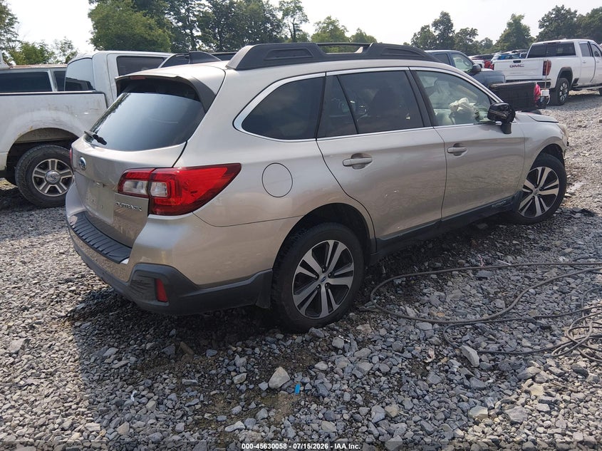 Vin: 4s4bsanc8j3359152, lot: 46128524, subaru outback 2.5i limited 20184