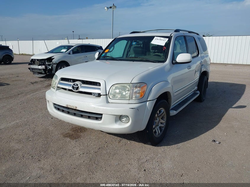 2005 Toyota Sequoia Limited V8, Левый зад, IAAI, VIN 5TDZT38A75S262762 — фото 2