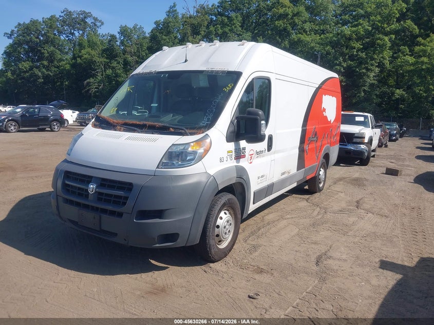 Vin: 3c6urvjg7he528158, lot: 46128732, ram promaster 3500 cargo van high roof 159 wb ext 20172