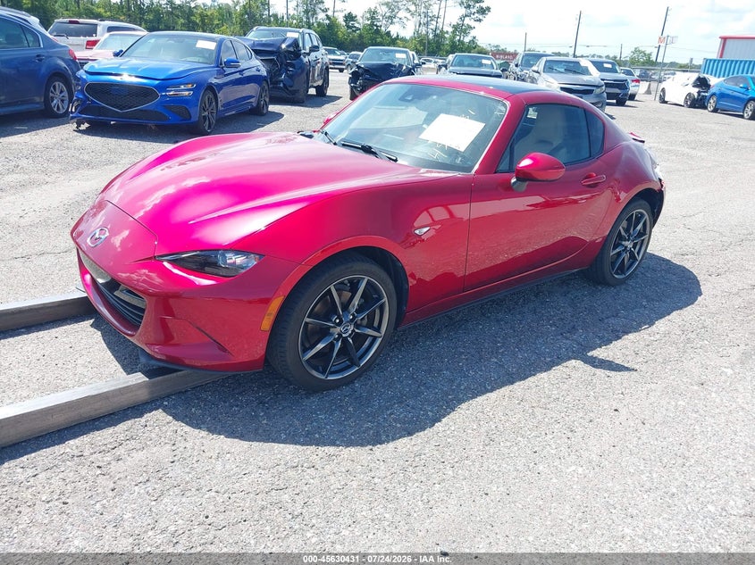 Vin: jm1ndam70k0301622, lot: 46128897, mazda mx-5 miata rf grand touring 20192