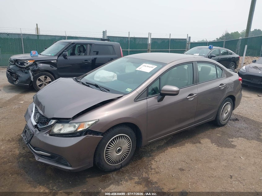 2015 Honda Civic, Front End, IAAI, VIN 19XFB2F5XFE105096 — photo 2