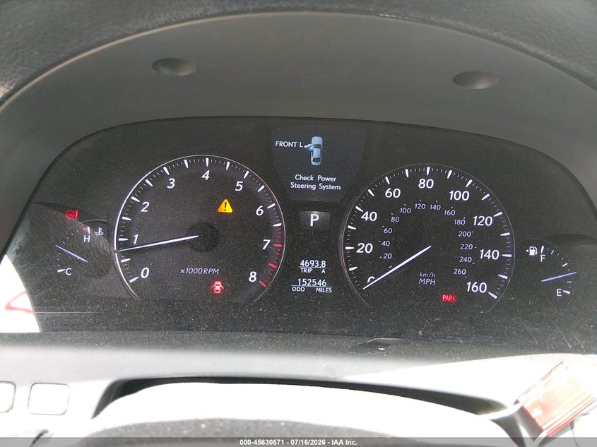 2011 Lexus Ls 460 L VIN: JTHGL5EFXB5043412 Lot: 45630571