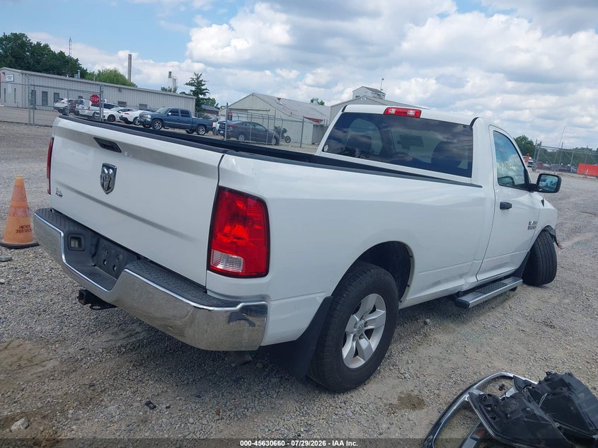 Vin: 3c6jr6dg7jg252384, lot: 46129126, ram 1500 tradesman  4x2 8' box 20184