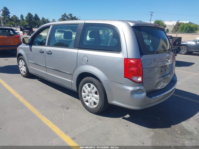 Vin: 2c4rdgbg4fr649507, lot: 46129138, dodge grand caravan american value pkg 20153