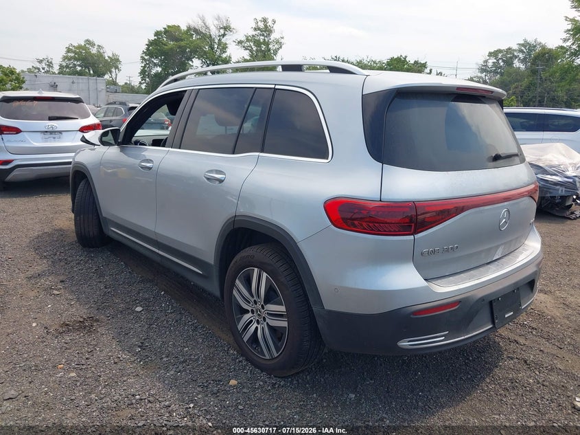 Vin: w1n9m0kb6sn153457, lot: 46129183, mercedes-benz eqb 300 suv 4matic 20253