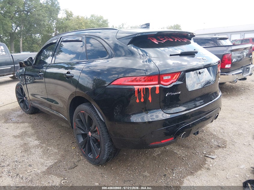 Vin: sadcm2fv9ja282364, lot: 46129434, jaguar f-pace s 20183
