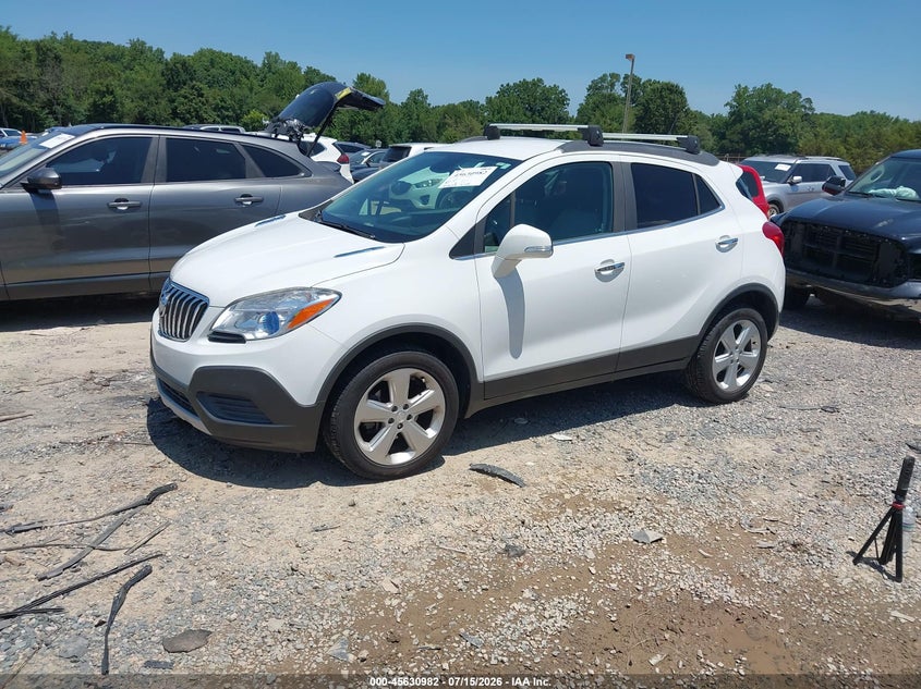 Vin: kl4cjesb7gb684639, lot: 46129448, buick encore 20162