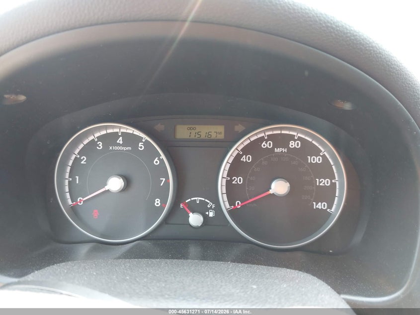 2010 Hyundai Accent Gs VIN: KMHCM3ACXAU167340 Lot: 45631271