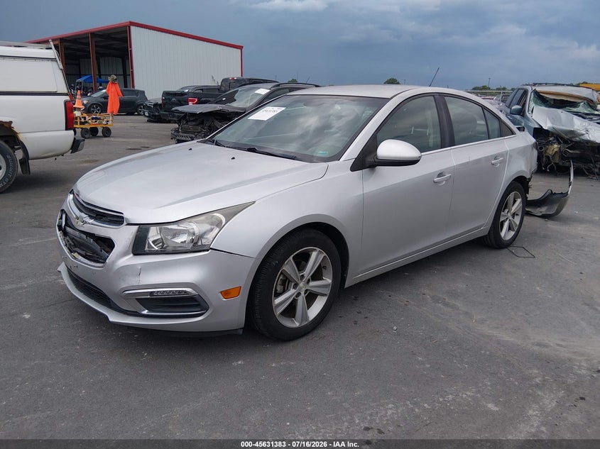 2015 Chevrolet Cruze 2Lt Auto, Удар сзади, IAAI, VIN 1G1PE5SB7F7111889 — фото 2