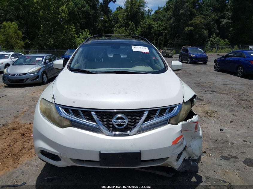 2011 Nissan Murano Sl VIN: JN8AZ1MU7BW070158 Lot: 45631452