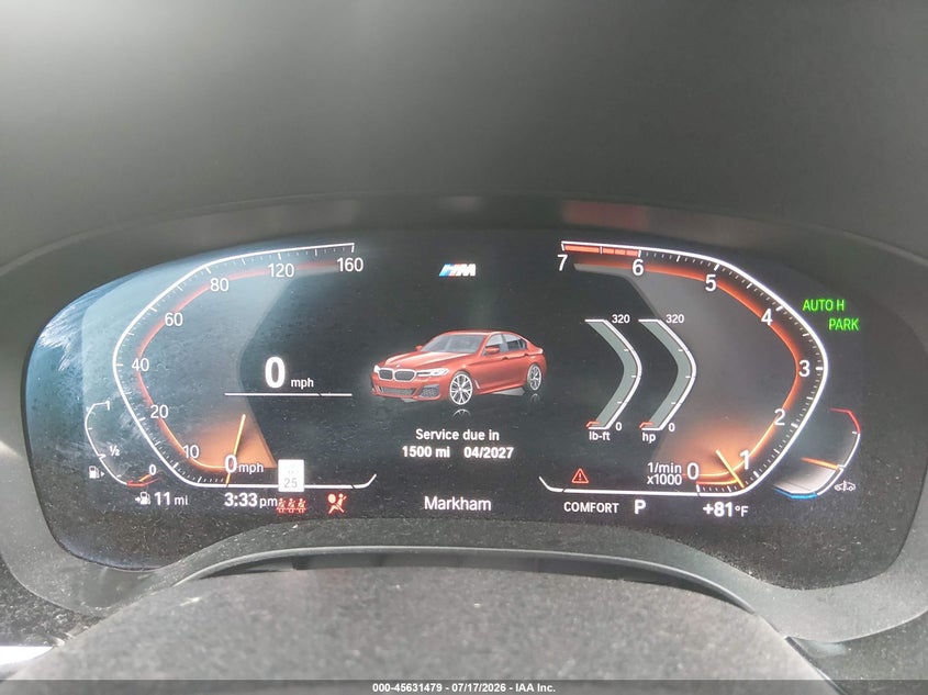 2023 BMW 530 I xDrive VIN: WBA13BJ03PCM53802 Lot: 45631479