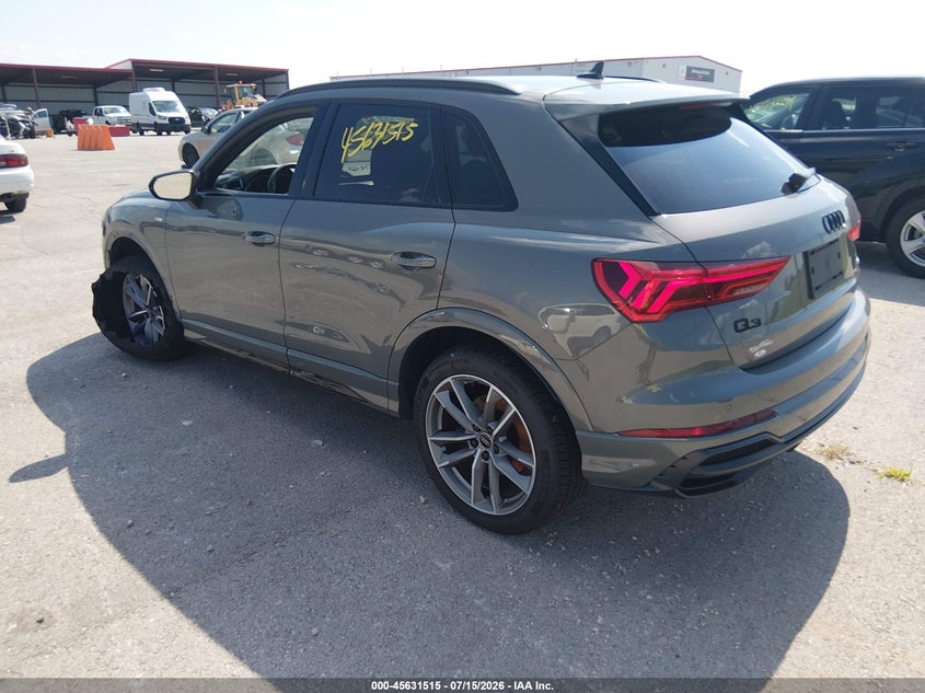 Vin: wa1eecf31n1075702, lot: 46129981, audi q3 premium plus 45 tfsi s line quattro tiptronic 20223
