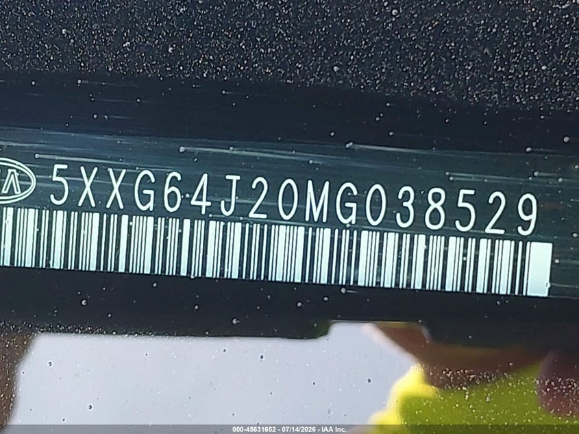 2021 Kia K5 Gt-Line VIN: 5XXG64J20MG038529 Lot: 45631652