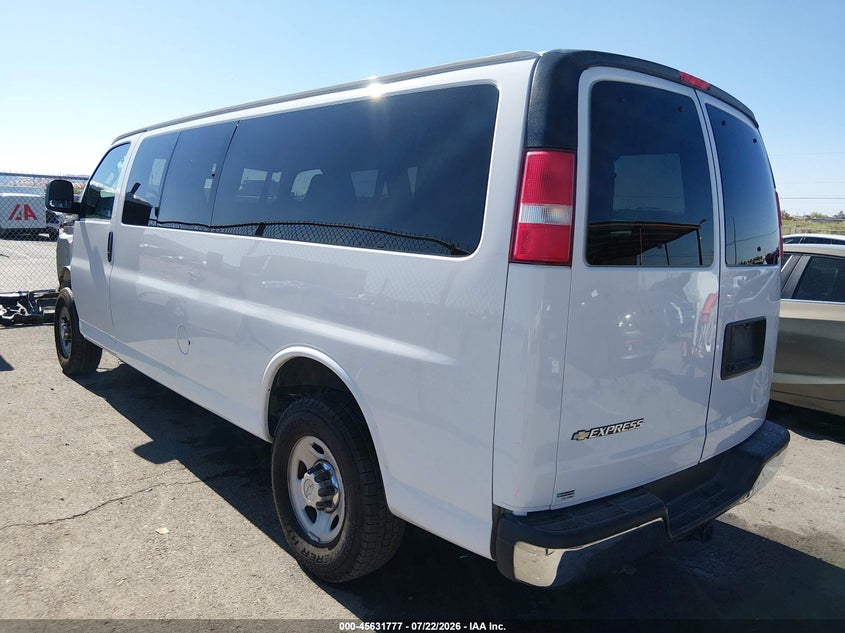 Vin: 1gazgpfg4l1172202, lot: 46130243, chevrolet express passenger rwd 3500 extended wheelbase lt 20203
