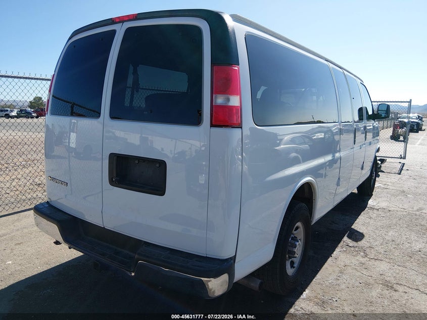 Vin: 1gazgpfg4l1172202, lot: 46130243, chevrolet express passenger rwd 3500 extended wheelbase lt 20204