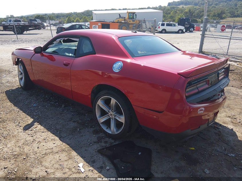 Vin: 2c3cdzbt6jh118505, lot: 46130346, dodge challenger r/t 20183