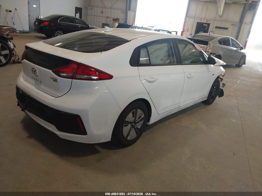 Vin: kmhc65lcxhu026779, lot: 46130349, hyundai ioniq hybrid blue 20174