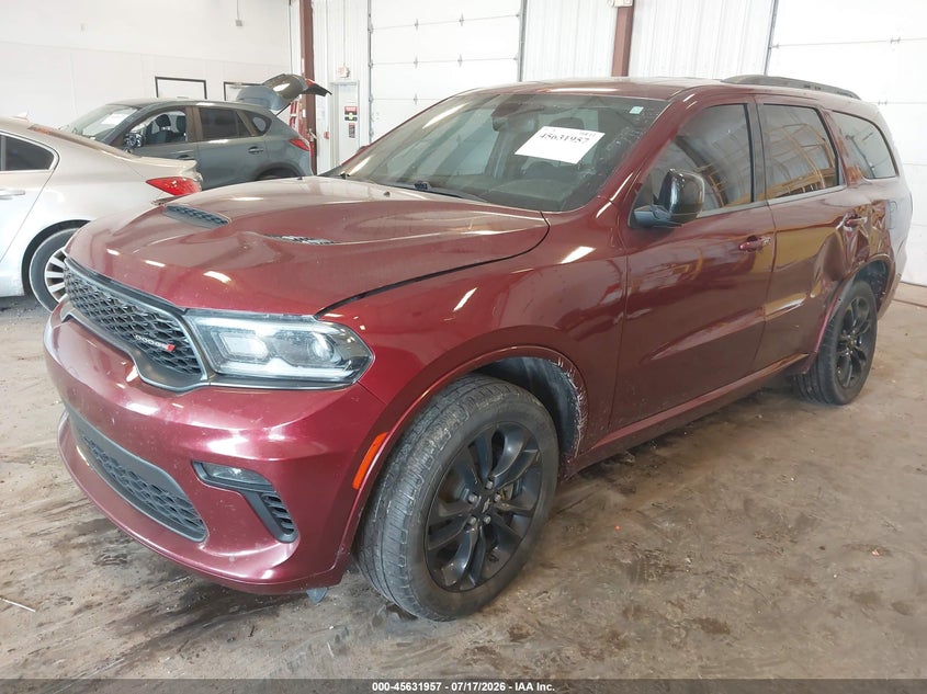 Vin: 1c4rdjdgxmc850005, lot: 46130423, dodge durango gt plus awd 20212