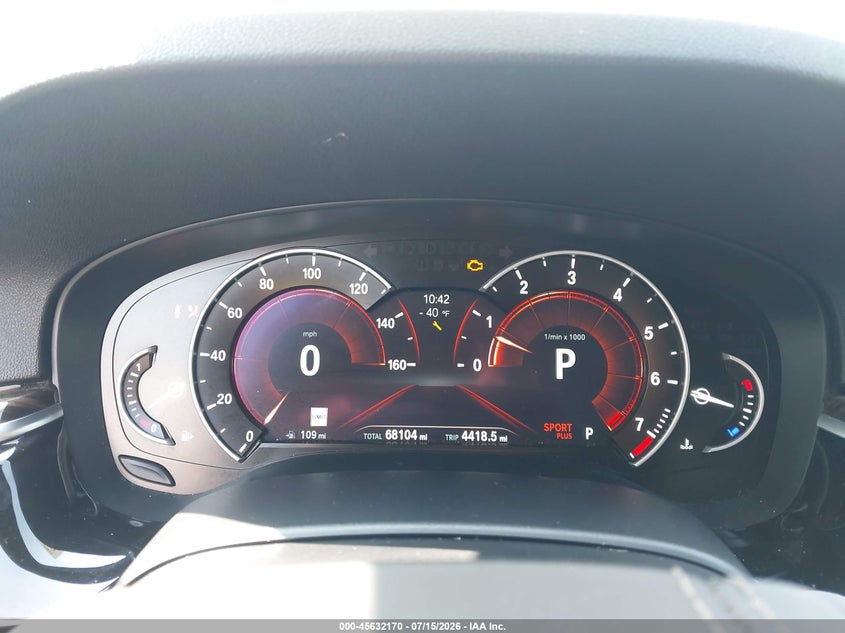 2019 BMW 540I VIN: WBAJE5C58KWW40156 Lot: 45632170