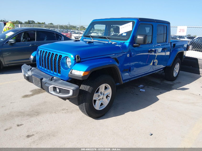 Vin: 1c6hjtag1ml535864, lot: 46130842, jeep gladiator sport s 4x4 20212