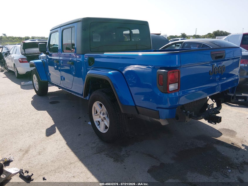 Vin: 1c6hjtag1ml535864, lot: 46130842, jeep gladiator sport s 4x4 20213