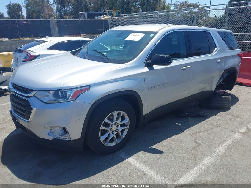 2018 Chevrolet Traverse, Left Rear, IAAI, VIN 1GNERFKW7JJ123474 — photo 2
