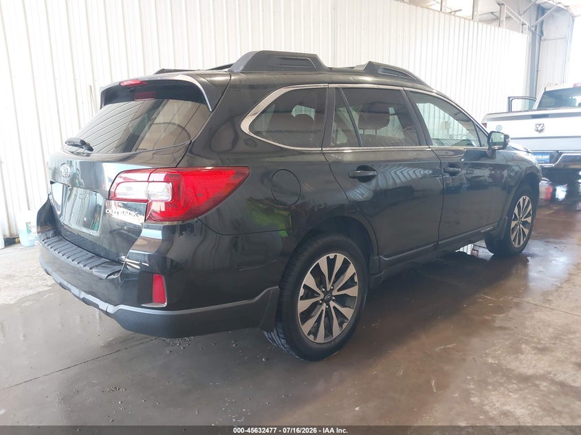 Vin: 4s4bsblcxf3339579, lot: 46130943, subaru outback 2.5i limited 20154