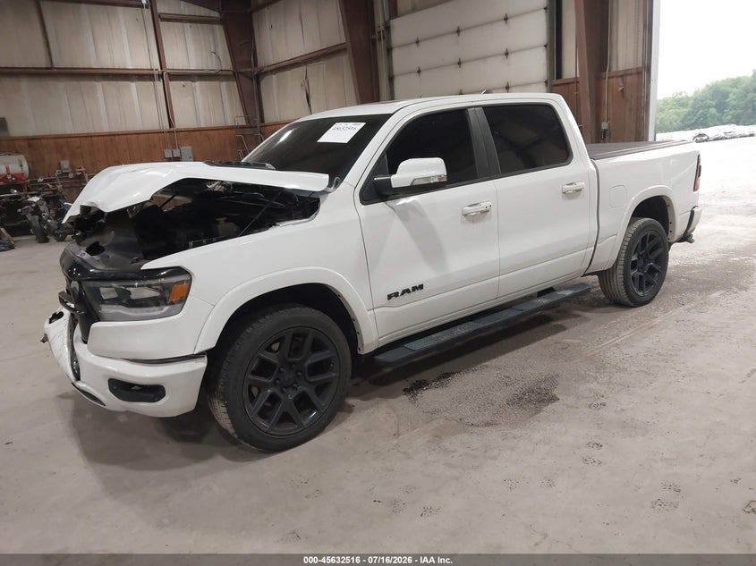 Vin: 1c6srfjtxln237233, lot: 46130982, ram 1500 laramie  4x4 5'7 box 20202