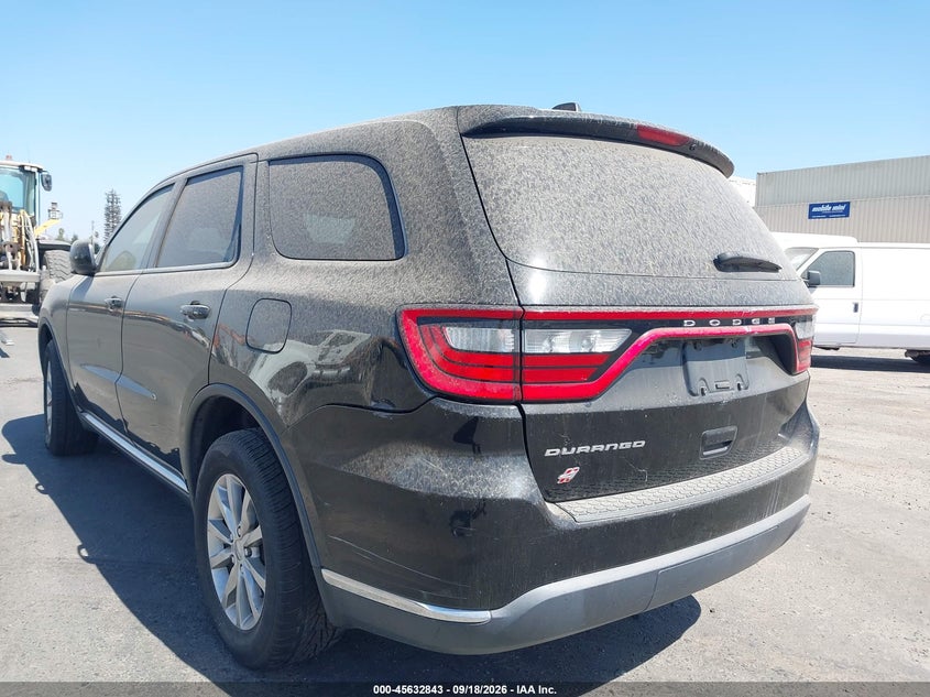 Vin: 1c4rdjag5jc143541, lot: 46131309, dodge durango sxt awd 20183