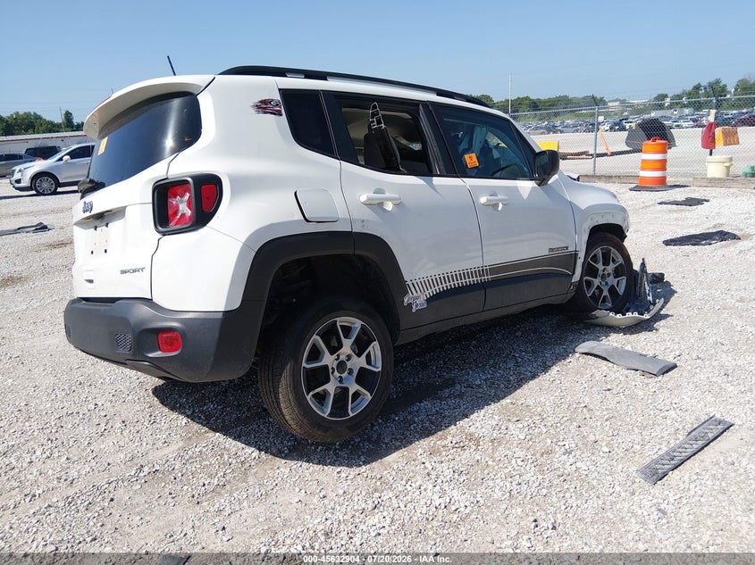 Vin: zacnjda1xnpp01404, lot: 46131370, jeep renegade sport 4x4 20224