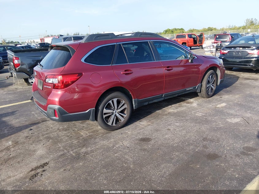 Vin: 4s4bsancxj3344247, lot: 46131376, subaru outback 2.5i limited 20184