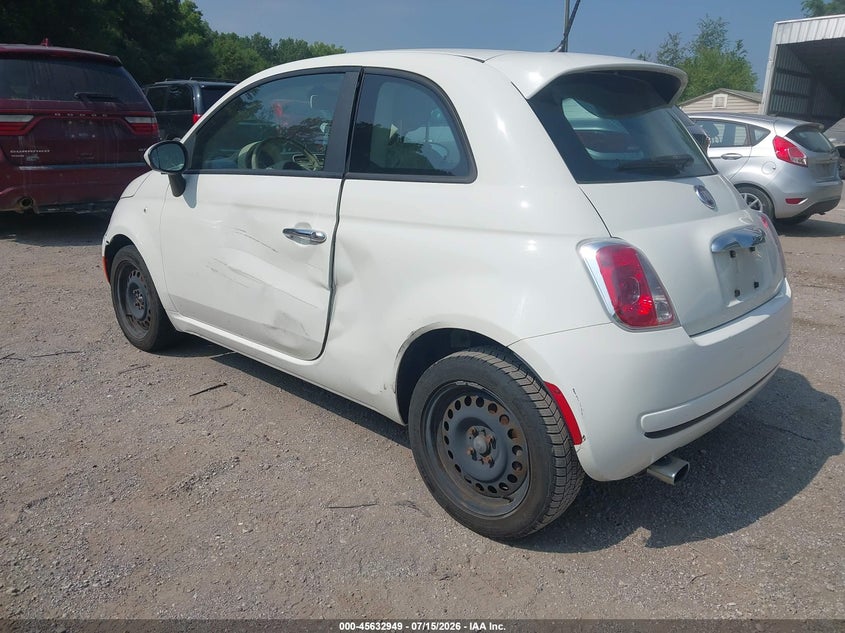 2013 Fiat 500 Pop VIN: 3C3CFFAR5DT629147 Lot: 45632949