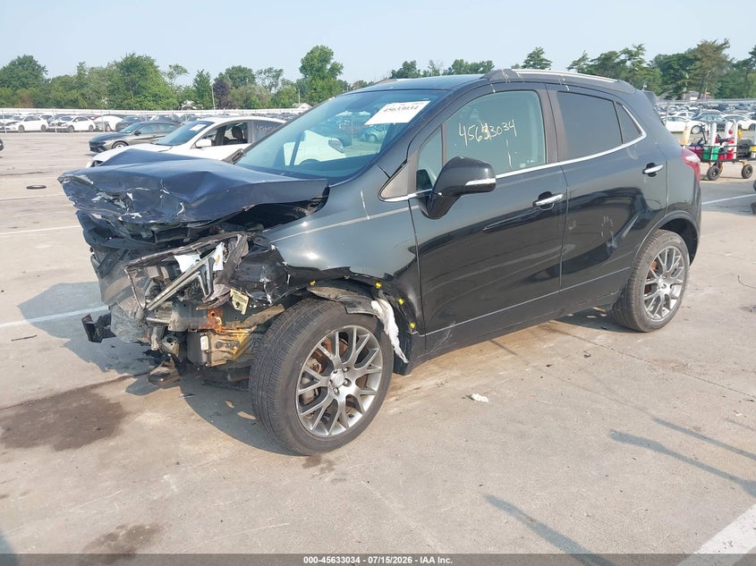 Vin: kl4cj1sb3jb516013, lot: 46131500, buick encore sport touring 20182