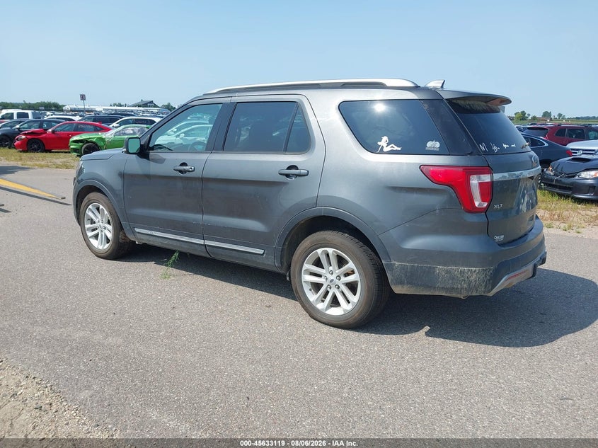 Vin: 1fm5k7d81hgb30537, lot: 46131585, ford explorer xlt 20173