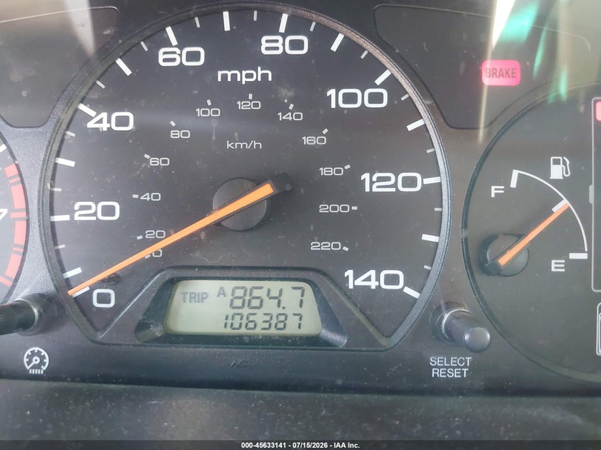 2002 Honda Odyssey Ex VIN: 2HKRL18632H567760 Lot: 45633141