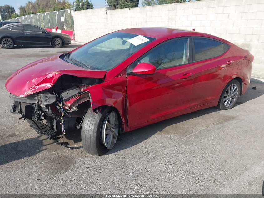 2015 Hyundai Elantra Se, Удар спереди, IAAI, VIN KMHDH4AE9FU388354 — фото 2