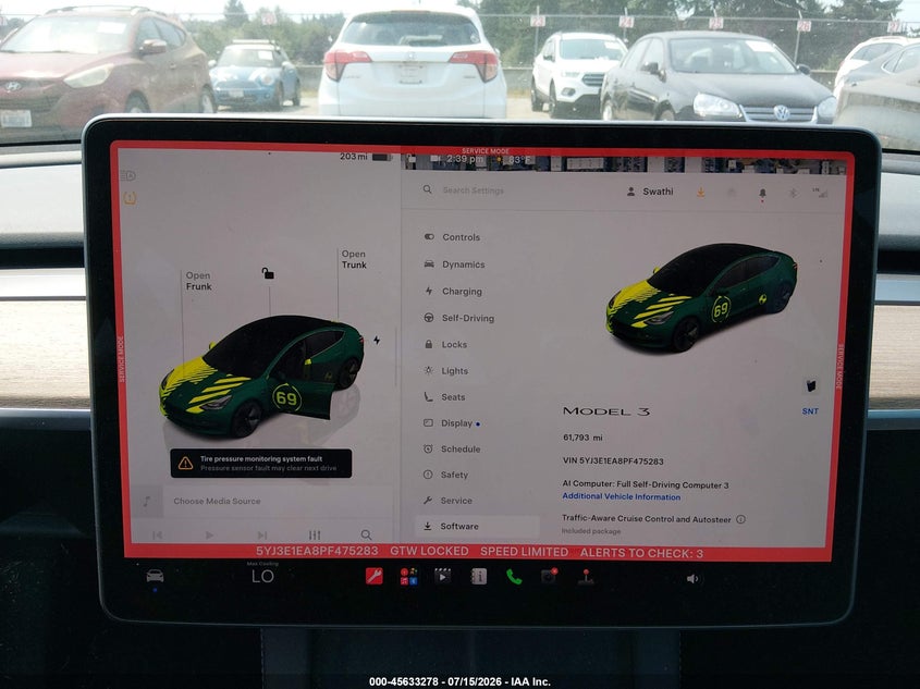2023 TESLA MODEL 3 auction photo 7