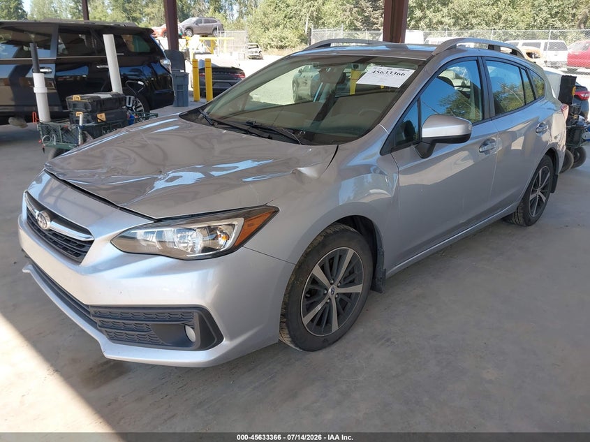 Vin: 4s3gtad67n3706401, lot: 46131832, subaru impreza premium 5-door 20222