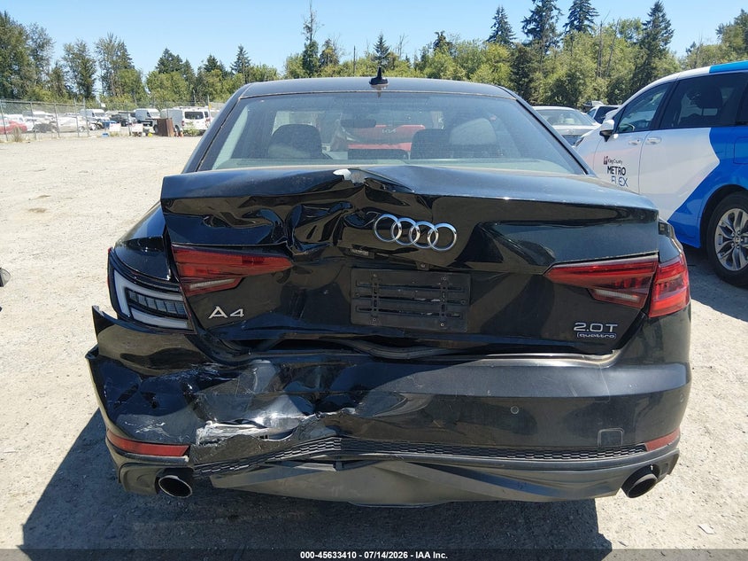 2018 Audi A4 2.0T Premium/2.0T Tech Premium VIN: WAUENAF41JA120776 Lot: 45633410