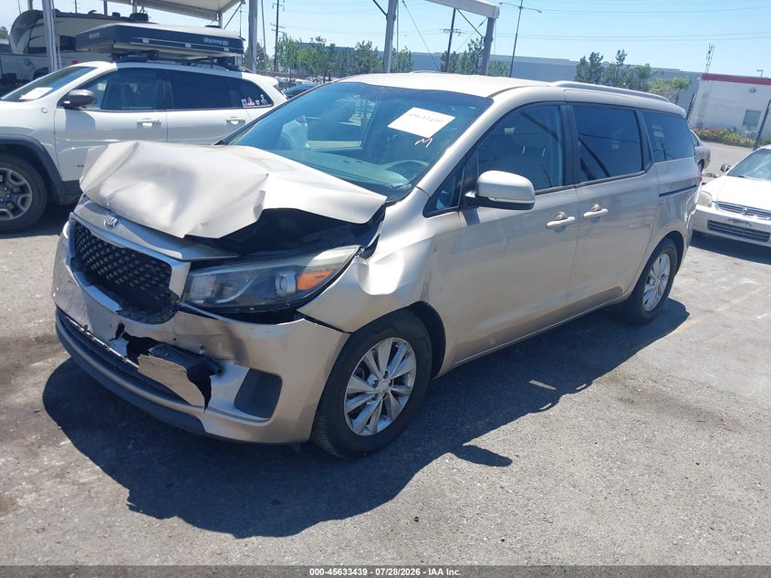 Vin: kndmb5c15f6041808, lot: 46131905, kia sedona lx 20152