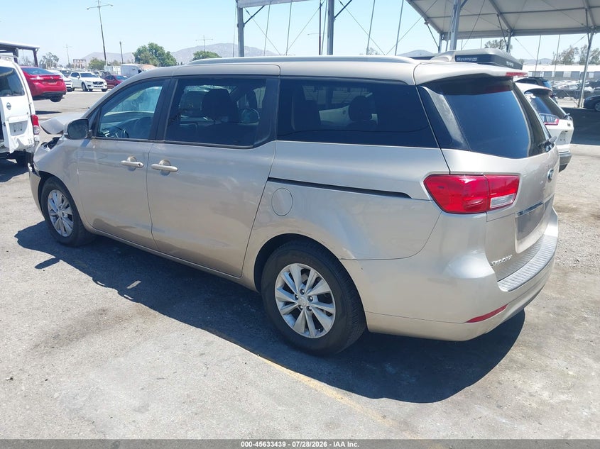 Vin: kndmb5c15f6041808, lot: 46131905, kia sedona lx 20153