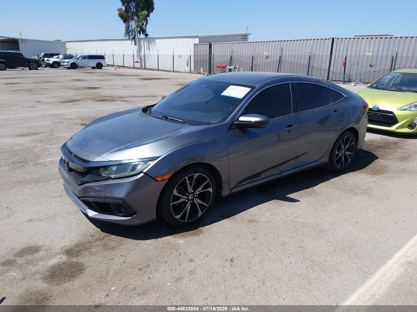2020 Honda Civic, Front End, IAAI, VIN 2HGFC2F83LH513626 — photo 2