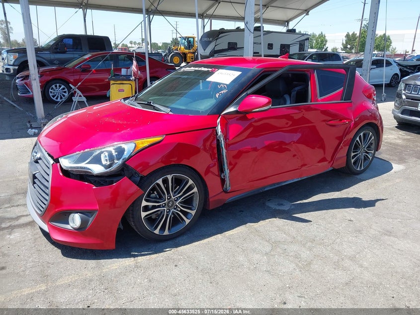2016 Hyundai Veloster, Левый бок, IAAI, VIN KMHTC6AE2GU302681 — фото 2