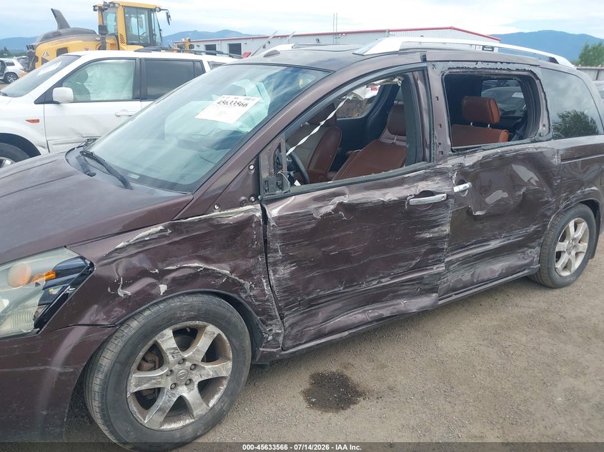 2007 Nissan Quest 3.5 Se VIN: 5N1BV28U47N110829 Lot: 45633566