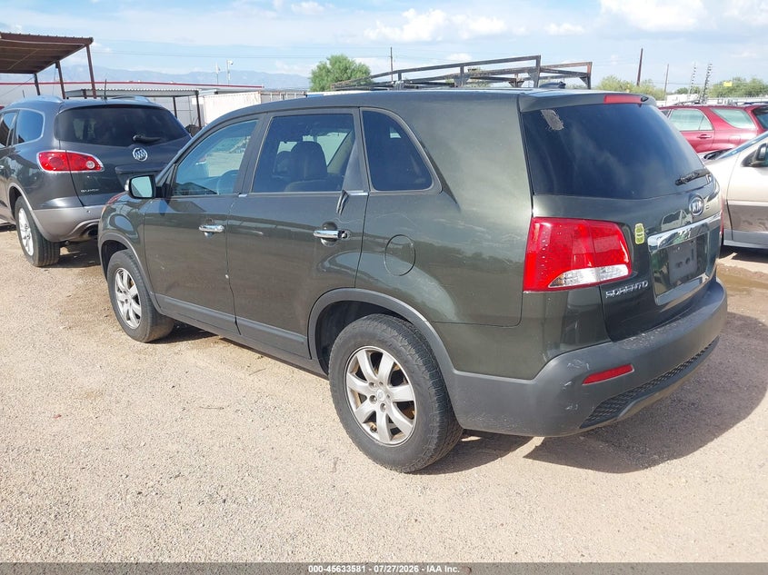 Vin: 5xykt3a17bg154145, lot: 46132047, kia sorento lx 20113