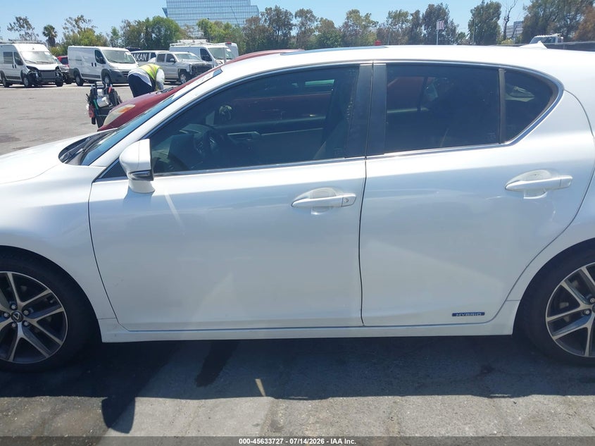 2012 Lexus Ct 200H Premium VIN: JTHKD5BH5C2116296 Lot: 45633727